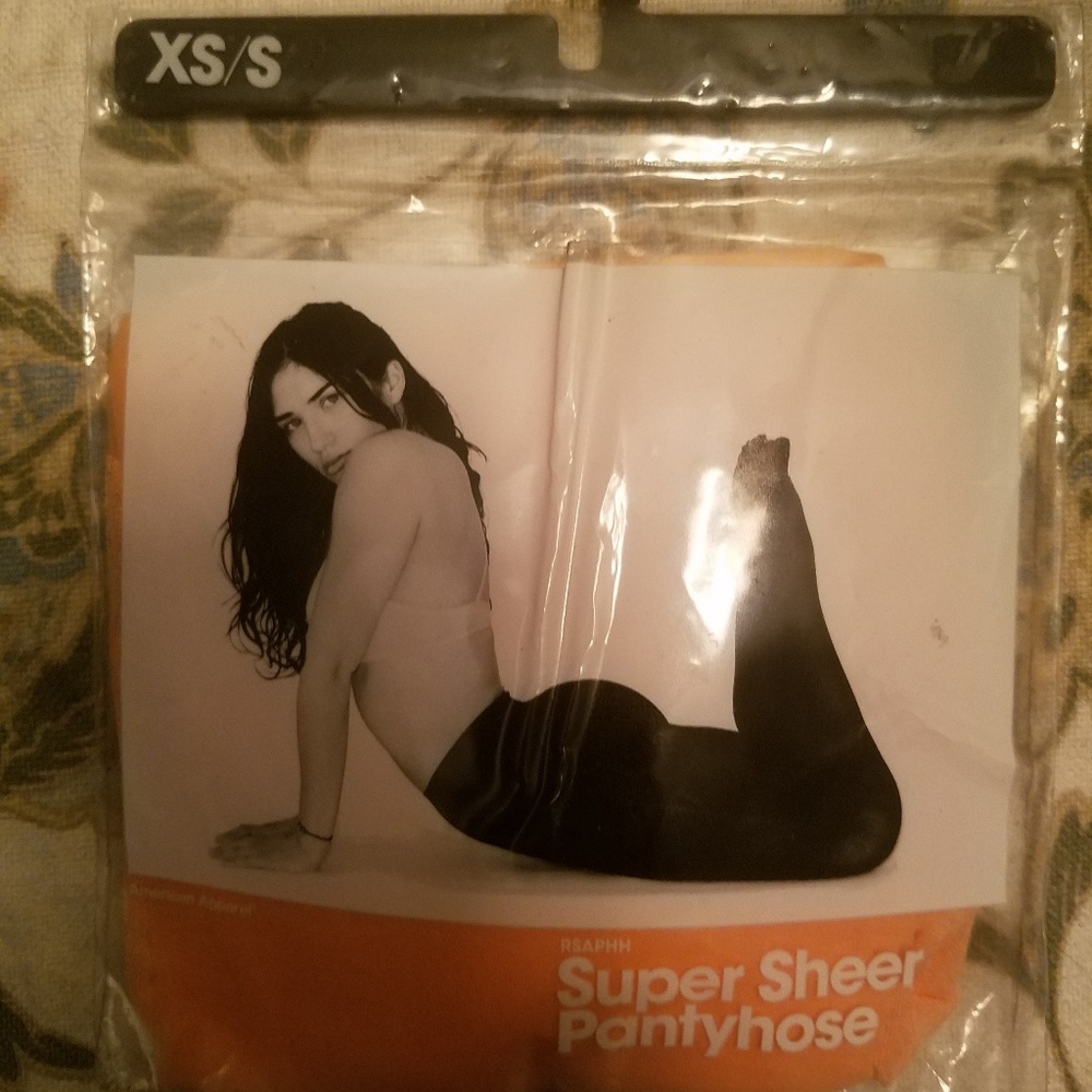 American Apparel super sheer sherbet pantyhose